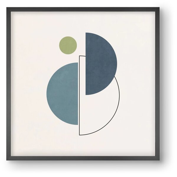 MINIMAL ART - LINES AND SHAPES 04 - falikép keretben | artbridge