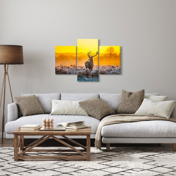 Kép - Szarvas napfelkeltekor (90x60 cm)