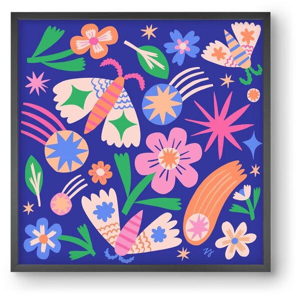 Magic Garden in the Night - falikép keretben | artbridge