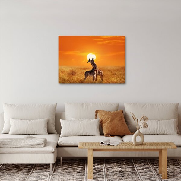 Kép - Zsiráfok a Serengeti Nemzeti Parkban (70x50 cm)