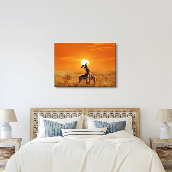 Kép - Zsiráfok a Serengeti Nemzeti Parkban (70x50 cm)