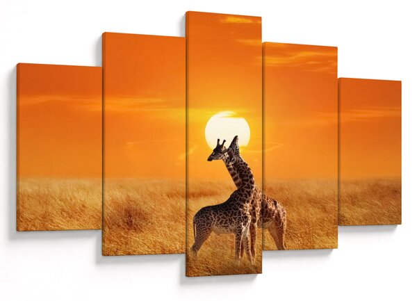 Kép - Zsiráfok a Serengeti Nemzeti Parkban (150x105 cm)