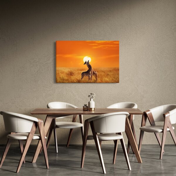 Kép - Zsiráfok a Serengeti Nemzeti Parkban (90x60 cm)