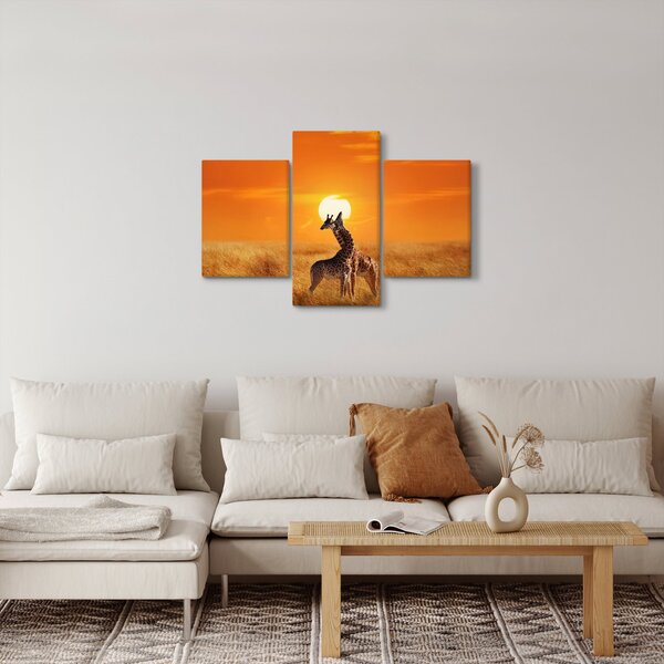 Kép - Zsiráfok a Serengeti Nemzeti Parkban (90x60 cm)