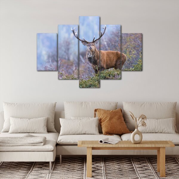 Kép - Szarvasok a tájban (150x105 cm)