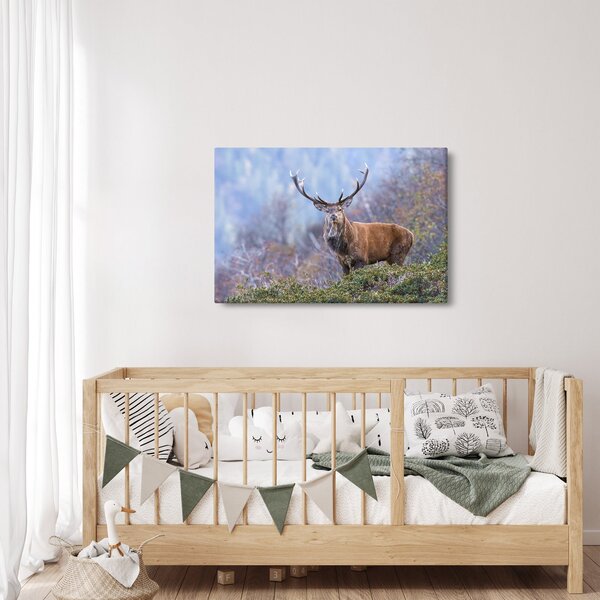 Kép - Szarvasok a tájban (90x60 cm)