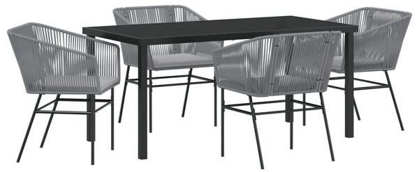 Kert étkező szett párnával 5 pcs Szürke Porszórt acél