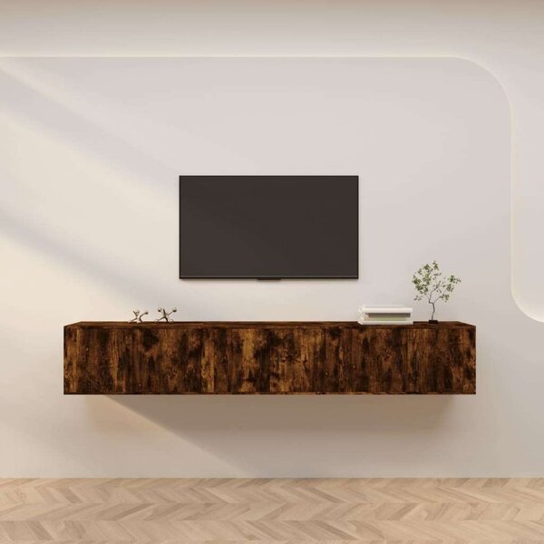 VidaXL Falra Szerelhető TV Szekrény - Füstös Tölgy - 80x34,5x40 cm (3 db)