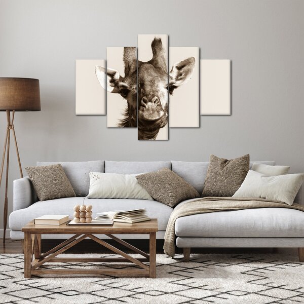 Kép - Zsiráf portré, vintage (150x105 cm)