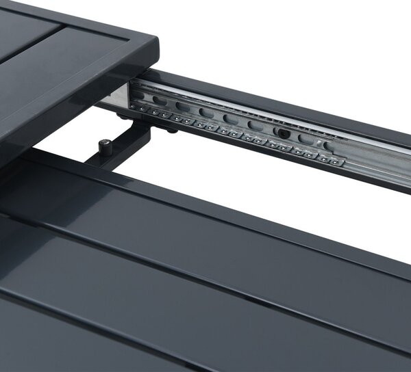 Bővíthető kertasztal 2 db Anthracite 210x90x73 cm Acél, Bővíthető kertasztal Anthracite (140-210)x90x73 cm Acél