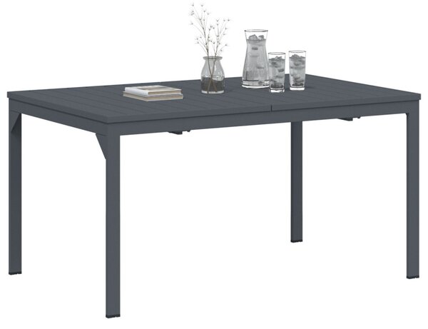 Bővíthető kertasztal 2 db Anthracite 210x90x73 cm Acél, Bővíthető kertasztal Anthracite (140-210)x90x73 cm Acél