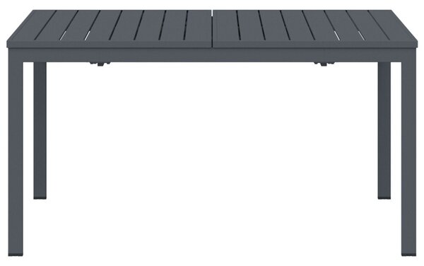Bővíthető kertasztal 2 db Anthracite 210x90x73 cm Acél, Bővíthető kertasztal Anthracite (140-210)x90x73 cm Acél