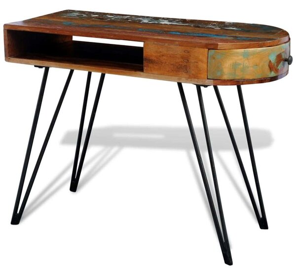 Rusztikus Fa Íróasztal - Antik Stílus - 97x45x76 cm