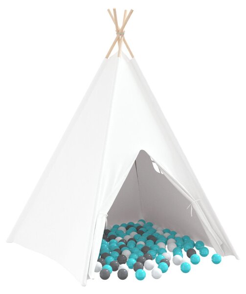 Teepee sátor Fehér 120 x 120 x 150 cm Textil és Műanyag