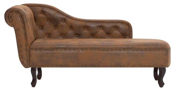 Elegáns Barna Művelúr Fotelágy - 162x56x77 cm