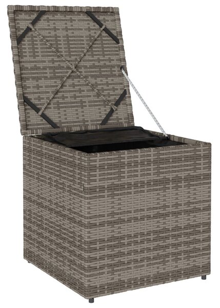 Kültéri Tárolódoboz Szürke és Sötétszürke Rattan Nagy Tárolás