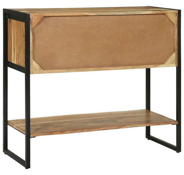 Konzolasztal fiókkal Barna 90 x 35 x 80 cm Tömör Akácfa