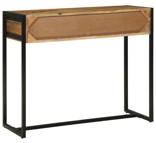 Konzolasztal fiókkal Barna 90 x 35 x 75 cm Tömör Akácfa
