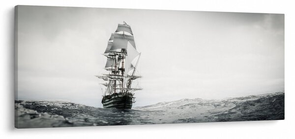 Kép - Egy hajó az óceánon (120x50 cm)