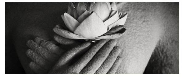 Kép - Lótusz Buddha kezében (120x50 cm)