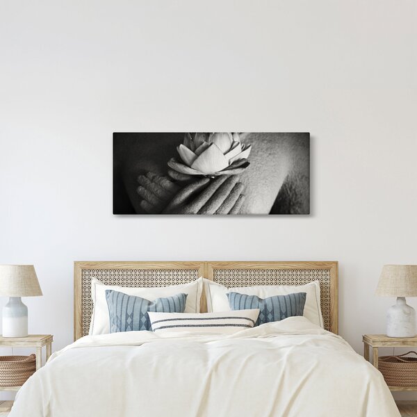 Kép - Lótusz Buddha kezében (120x50 cm)
