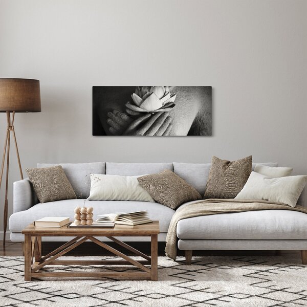 Kép - Lótusz Buddha kezében (120x50 cm)