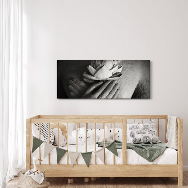Kép - Lótusz Buddha kezében (120x50 cm)