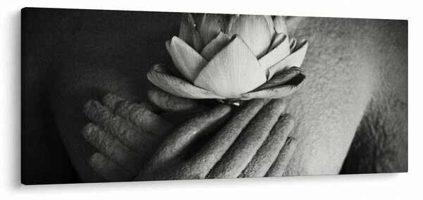 Kép - Lótusz Buddha kezében (120x50 cm)