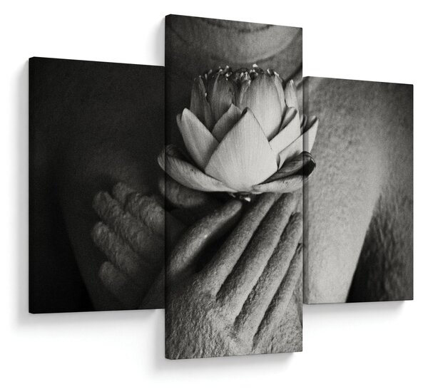 Kép - Lótusz Buddha kezében (90x60 cm)