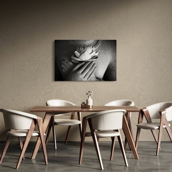Kép - Lótusz Buddha kezében (90x60 cm)