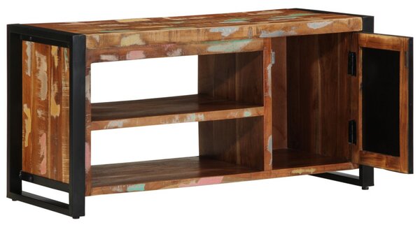 Cipőpad Többszínű 100x40x50 cm Tömör újrahasznosított fa