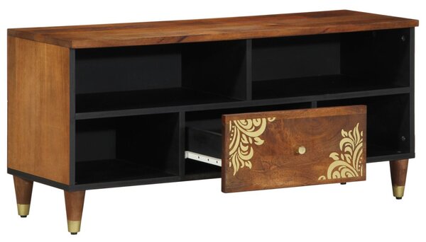 TV Szekrény 100x33x46 cm Tömör Mangófa