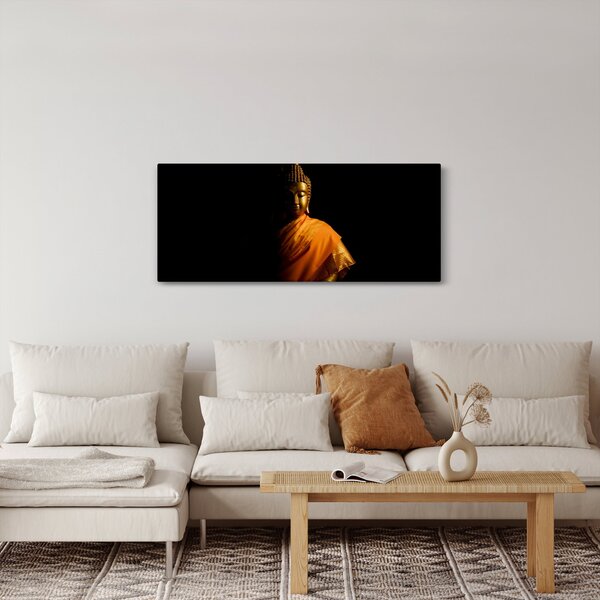 Kép - Arany Buddha szobor (120x50 cm)