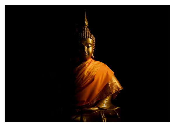 Kép - Arany Buddha szobor (70x50 cm)