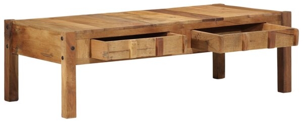 Dohányzóasztal 110x55x35 cm Tömör fa újrafelhasználva
