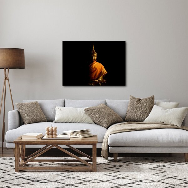 Kép - Arany Buddha szobor (70x50 cm)
