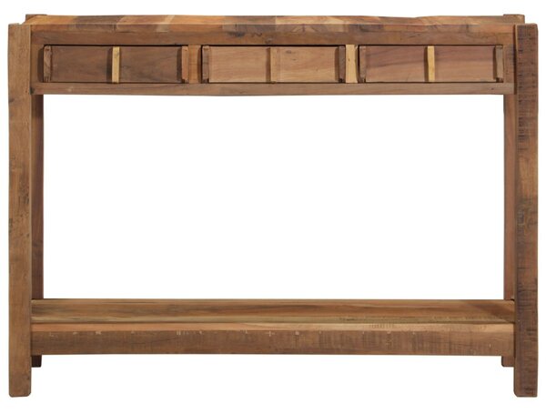 Konzolasztal 107x33x76 cm Tömör fa újrahasznosított