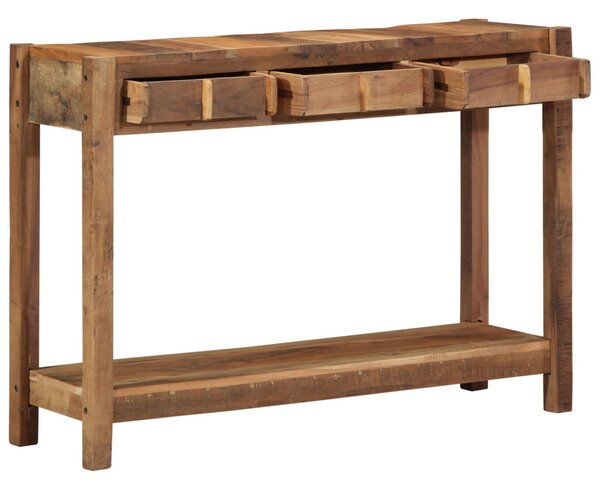 Konzolasztal 107x33x76 cm Tömör fa újrahasznosított