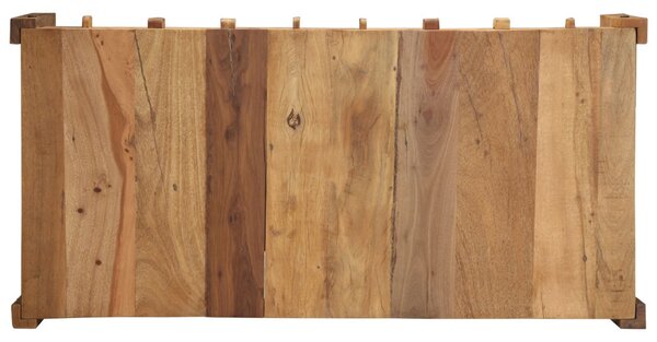 Dohányzóasztal 110x55x35 cm Tömör fa újrafelhasználva