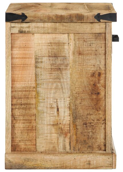 Cipőpad 110x35x50 cm Tömör durva fa mangó