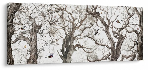 Kép - Erdei minta, rajz (120x50 cm)