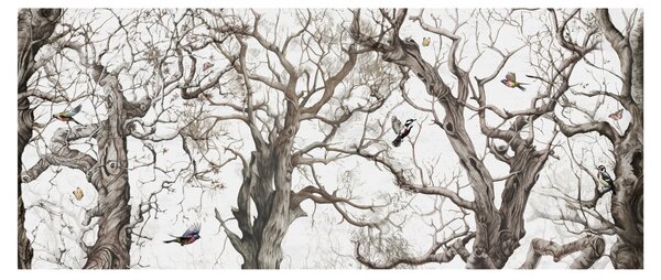 Kép - Erdei minta, rajz (120x50 cm)