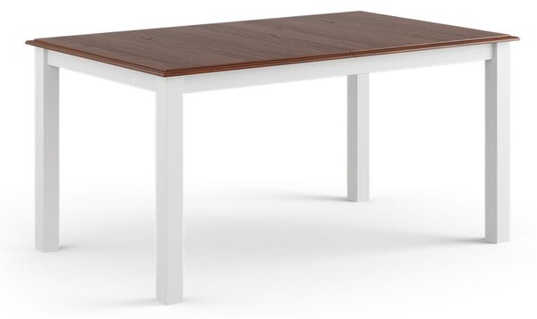 Asztal fenyő - fehér/dió - Belluno Elegante