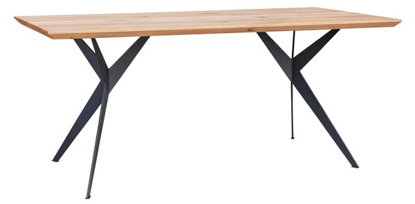 Asztal tölgyfa fém lábakkal 180x90 - Caserta