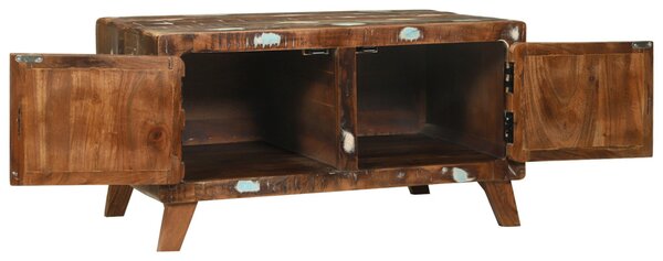 Dohányzóasztal Többszínű 80x54x45 cm Tömör fa újrahasznosított