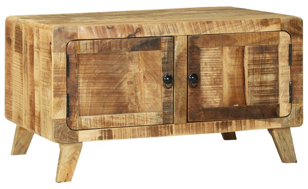 Dohányzóasztal 80x54x45 cm Tömör fa Durva mangó