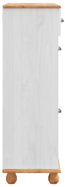 Cipőszekrény ASKIM Fehér 85x35x108 cm tömör fenyőből
