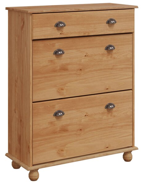 Cipőtároló ASKIM" 85x35x108 cm Tömör Fenyő"