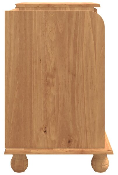 Előszobai tárolópad ASKIM" Mézbarna 100x39x62 cm Tömör fenyő"