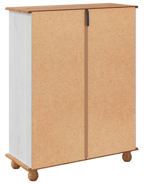 Cipőszekrény ASKIM Fehér 85x35x108 cm tömör fenyőből